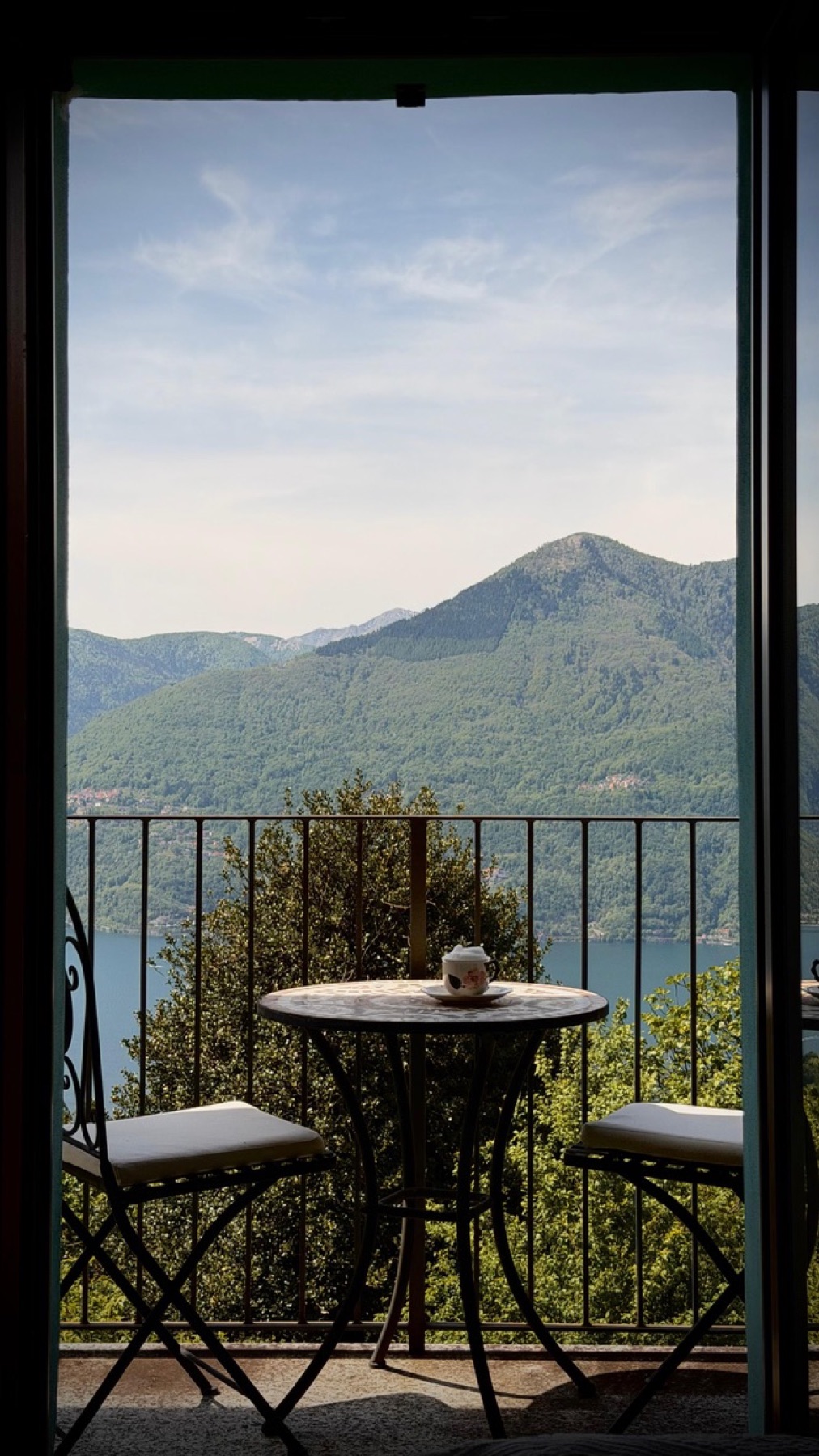 Casa Franziska — terrace view onto Lake Maggiore